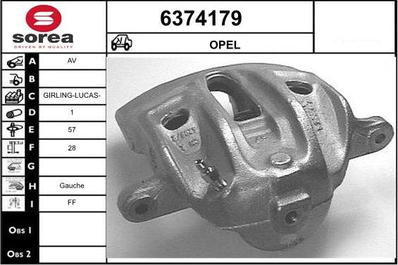 STARTCAR 6374179 - Étrier de frein cwaw.fr