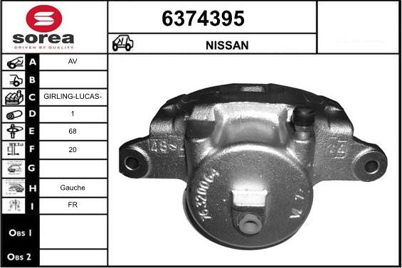 STARTCAR 6374395 - Étrier de frein cwaw.fr