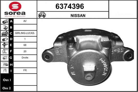 STARTCAR 6374396 - Étrier de frein cwaw.fr