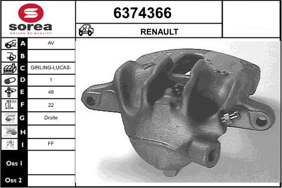 STARTCAR 6374366 - Étrier de frein cwaw.fr