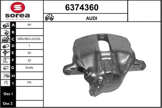 STARTCAR 6374360 - Étrier de frein cwaw.fr