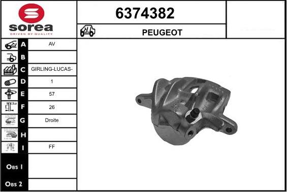 STARTCAR 6374382 - Étrier de frein cwaw.fr