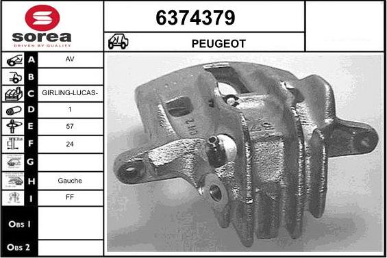 STARTCAR 6374379 - Étrier de frein cwaw.fr