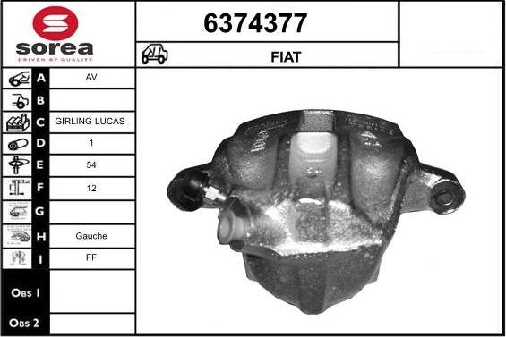 STARTCAR 6374377 - Étrier de frein cwaw.fr