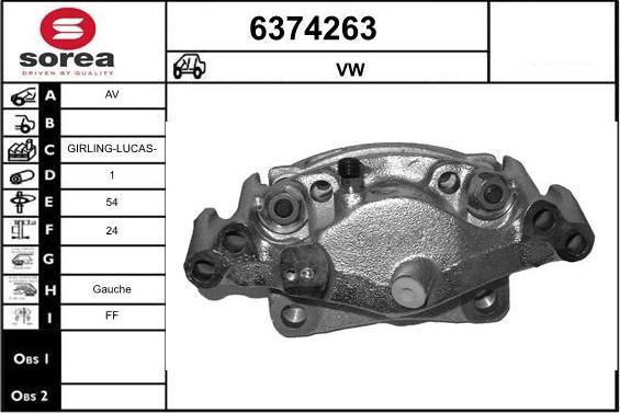 STARTCAR 6374263 - Étrier de frein cwaw.fr