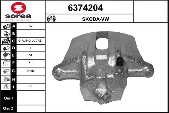 STARTCAR 6374204 - Étrier de frein cwaw.fr