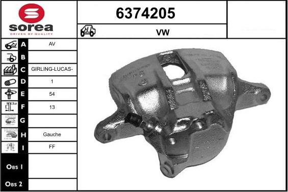 STARTCAR 6374205 - Étrier de frein cwaw.fr