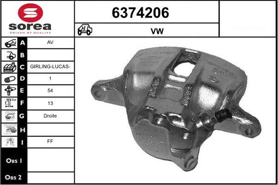 STARTCAR 6374206 - Étrier de frein cwaw.fr