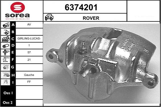 STARTCAR 6374201 - Étrier de frein cwaw.fr