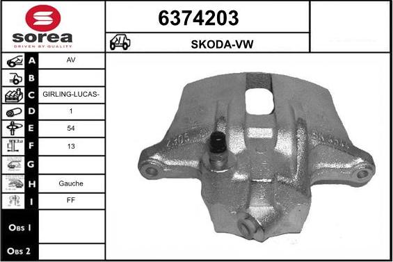 STARTCAR 6374203 - Étrier de frein cwaw.fr