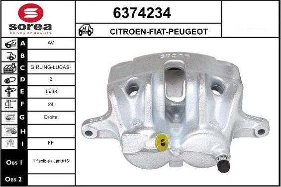 STARTCAR 6374234 - Étrier de frein cwaw.fr