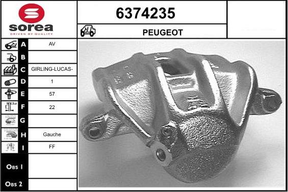 STARTCAR 6374235 - Étrier de frein cwaw.fr