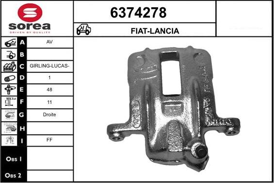 STARTCAR 6374278 - Étrier de frein cwaw.fr