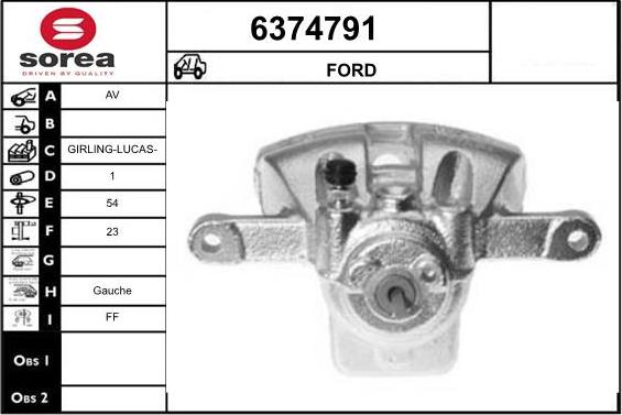 STARTCAR 6374791 - Étrier de frein cwaw.fr