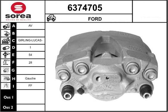 STARTCAR 6374705 - Étrier de frein cwaw.fr