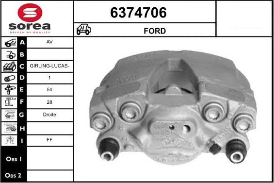 STARTCAR 6374706 - Étrier de frein cwaw.fr