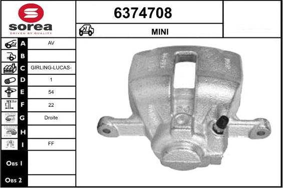 STARTCAR 6374708 - Étrier de frein cwaw.fr