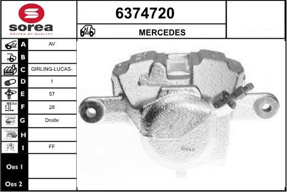 STARTCAR 6374720 - Étrier de frein cwaw.fr