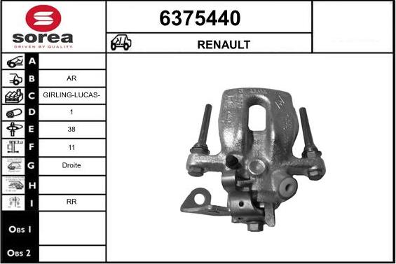 STARTCAR 6375440 - Étrier de frein cwaw.fr