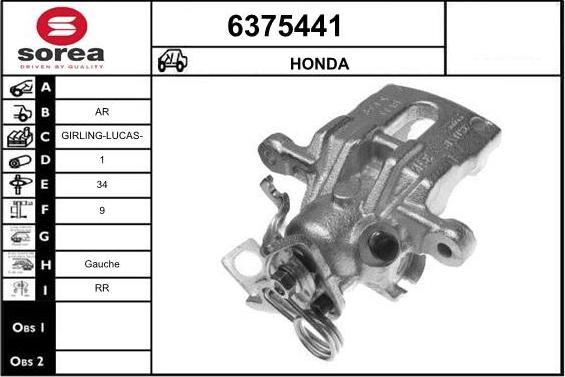 STARTCAR 6375441 - Étrier de frein cwaw.fr