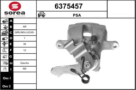 STARTCAR 6375457 - Étrier de frein cwaw.fr