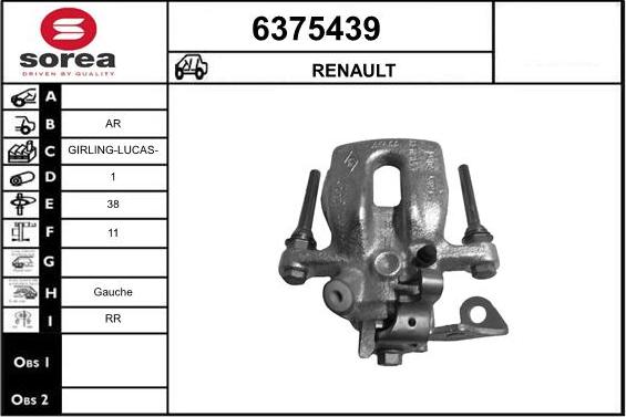 STARTCAR 6375439 - Étrier de frein cwaw.fr