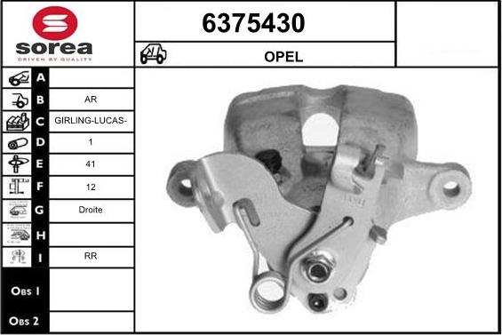 STARTCAR 6375430 - Étrier de frein cwaw.fr