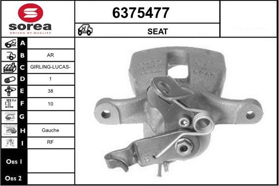 STARTCAR 6375477 - Étrier de frein cwaw.fr