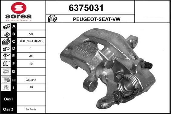 STARTCAR 6375031 - Étrier de frein cwaw.fr