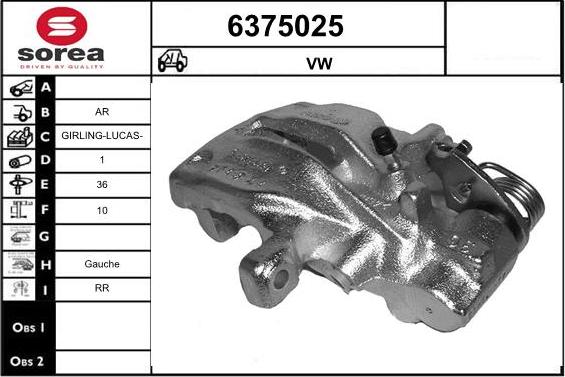 STARTCAR 6375025 - Étrier de frein cwaw.fr