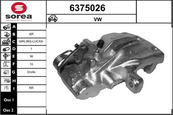 STARTCAR 6375026 - Étrier de frein cwaw.fr