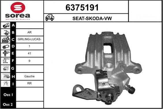 STARTCAR 6375191 - Étrier de frein cwaw.fr