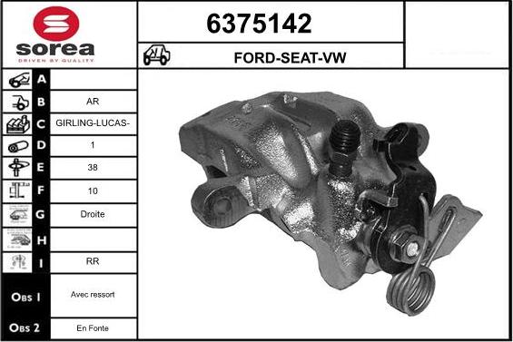 STARTCAR 6375142 - Étrier de frein cwaw.fr