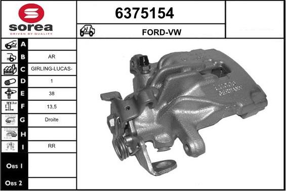 STARTCAR 6375154 - Étrier de frein cwaw.fr