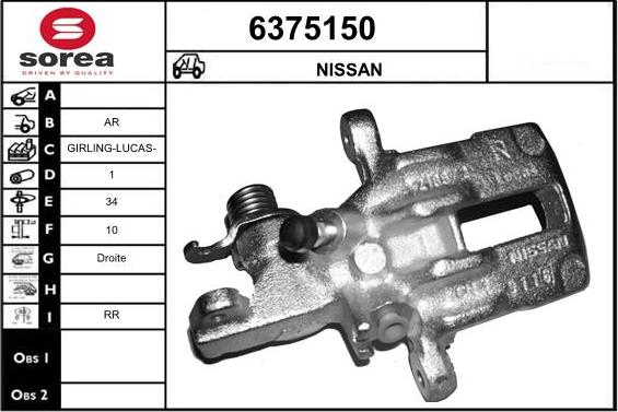 STARTCAR 6375150 - Étrier de frein cwaw.fr