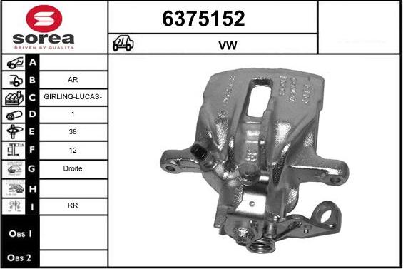 STARTCAR 6375152 - Étrier de frein cwaw.fr