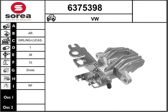 STARTCAR 6375398 - Étrier de frein cwaw.fr