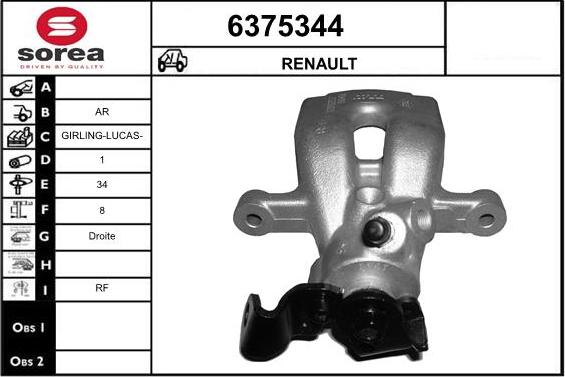 STARTCAR 6375344 - Étrier de frein cwaw.fr