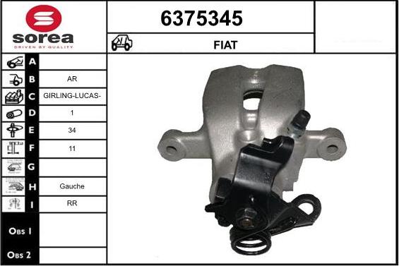 STARTCAR 6375345 - Étrier de frein cwaw.fr