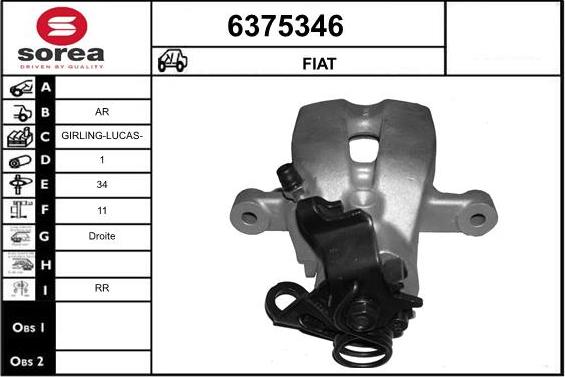 STARTCAR 6375346 - Étrier de frein cwaw.fr