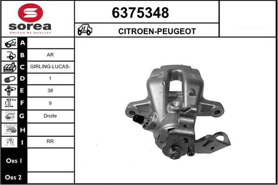 STARTCAR 6375348 - Étrier de frein cwaw.fr