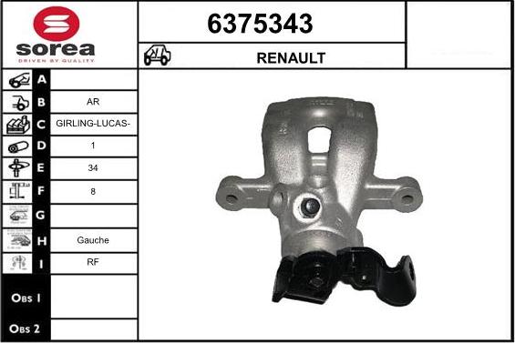 STARTCAR 6375343 - Étrier de frein cwaw.fr