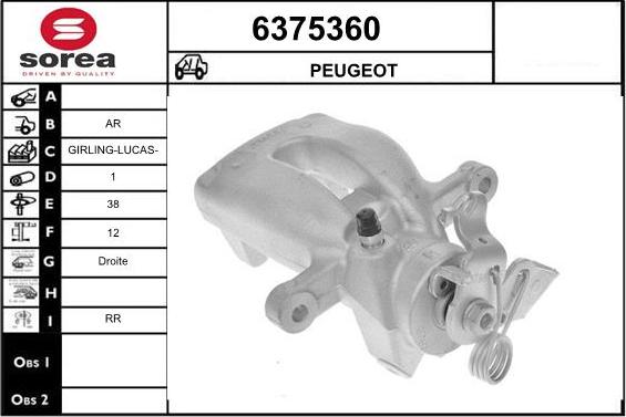 STARTCAR 6375360 - Étrier de frein cwaw.fr