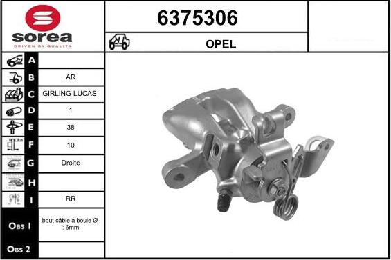 STARTCAR 6375306 - Étrier de frein cwaw.fr