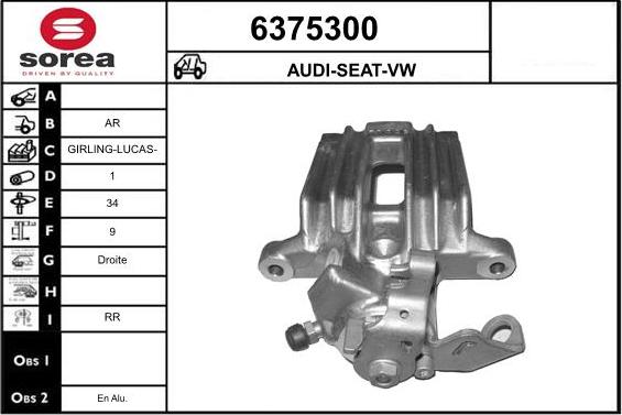 STARTCAR 6375300 - Étrier de frein cwaw.fr