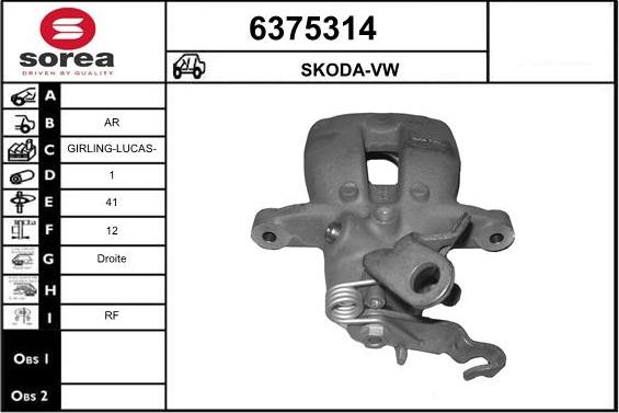 STARTCAR 6375314 - Étrier de frein cwaw.fr