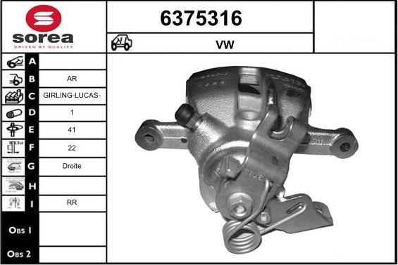 STARTCAR 6375316 - Étrier de frein cwaw.fr