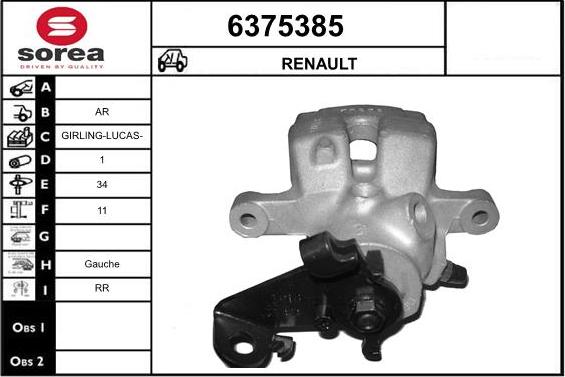 STARTCAR 6375385 - Étrier de frein cwaw.fr