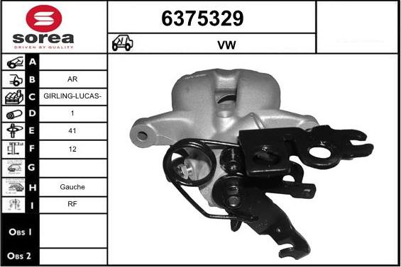 STARTCAR 6375329 - Étrier de frein cwaw.fr