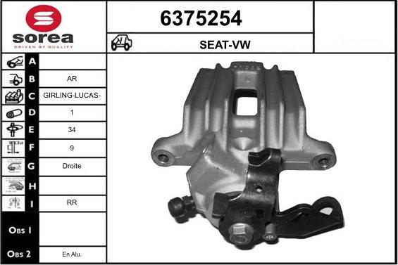 STARTCAR 6375254 - Étrier de frein cwaw.fr